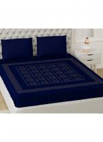 Cotton Blue   Printed Bedsheets( 108*108)